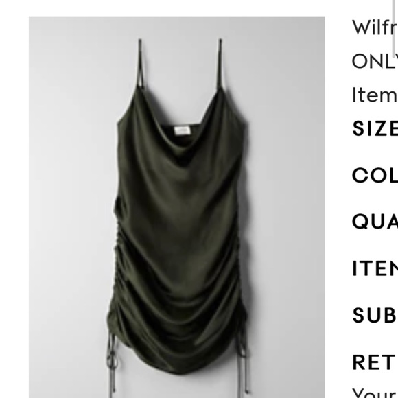 Wilfred Only Ruched Slip Dress - Picture 2 of 2